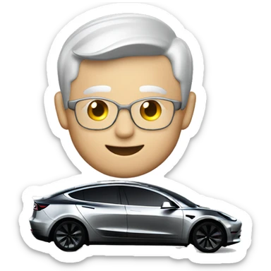 Tesla Model 3 in Color midnight Silver metallic  sticker