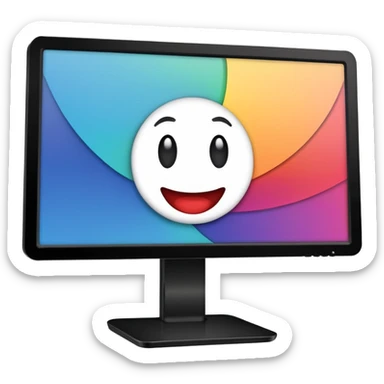 desktop monitor with thick bezel frame sticker