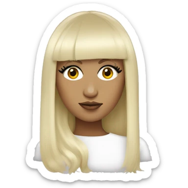 Lady Gaga with blonde bangs sticker