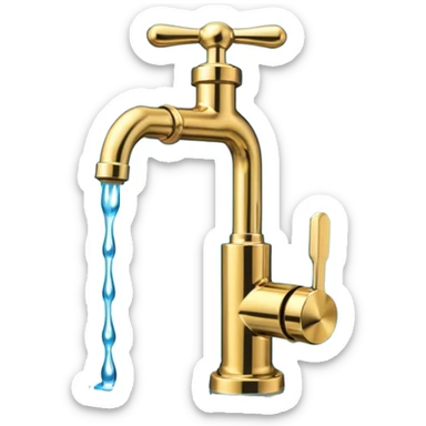 crypto currency symbol  named CryptoTap think more a tap or faucet  sticker