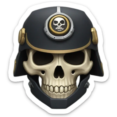 Helldivers Skull Admiral sticker