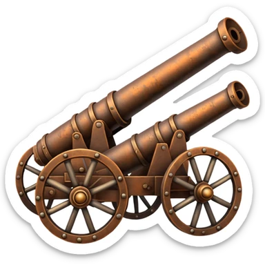 Dois canhão cruzados sticker