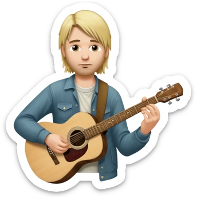 KURT COBIN/NIRVANA NO SHOW DE ROCK COM A GUITARRA sticker