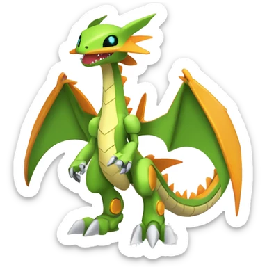 Mechanical Flygon-dragon-Charizard-raptor-Medabot-Mecha full body sticker