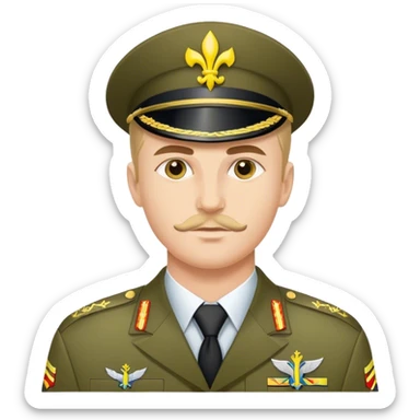 military man with Ukrainian chevrones  sticker