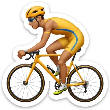 cyclist sprinting, energetic, dynamic sticker