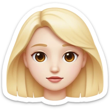 Cinematic Realistic Am√©lie Pop Culture Emoji, featuring a whimsical, charming portrayal inspired by the iconic French film rendered with delicate textures and nostalgic, soft lighting. sticker