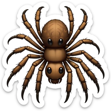 Hairy tarantula  cartoon -style/cute and transparent for a sticker  sticker