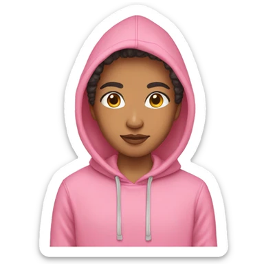 lightskin pink hoodie sticker