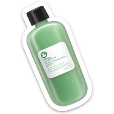 bottle of scalp scrub with label sticker