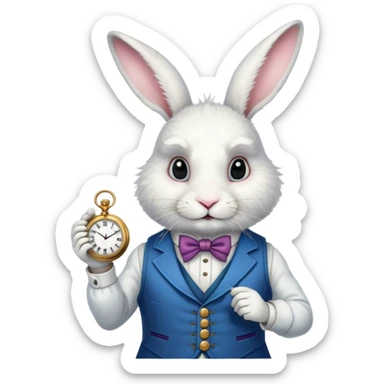 White Rabbit from Alice in Wonderland sticker