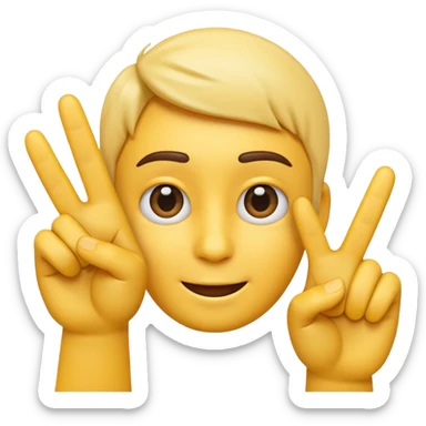Please create a 3D emoji that shows the number 1 using fingers. I’d like it to resemble the iPhone emoji style! sticker