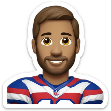 buffalo bills quarterback with striped socks sticker