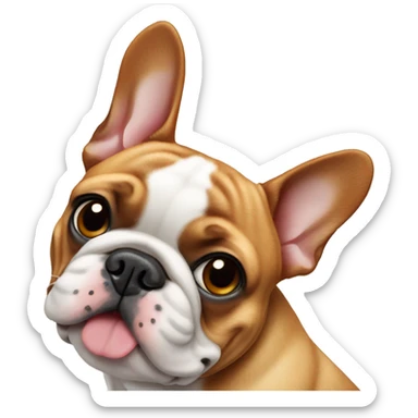 French bulldog with ginger breas sticker