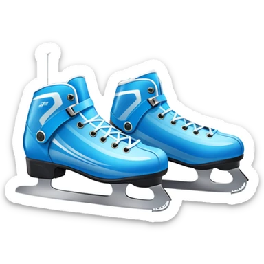 An icon showing a pair of speed skates gliding on an icy track, leaving sharp trails. The background features a grand speed skating arena with spectators, bright lights, and a winter landscape visible through the open structure. Transparent background enhances the dynamic motion. sticker
