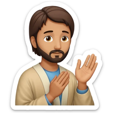 Pakistani man praying to Jesus  sticker