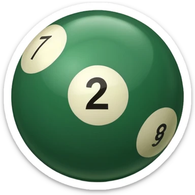 green billiard ball 7 number  sticker