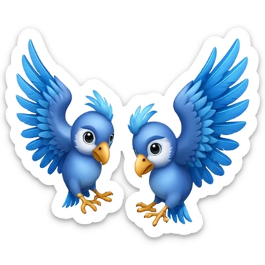 2 blue wings 🪽 left side an md right side sticker