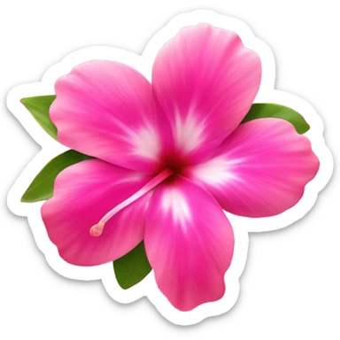 Tropical flower pink sticker