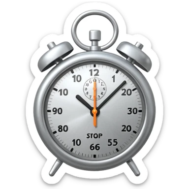 timer stop clock analog 3d sticker