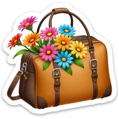 Flower bouquet travel sticker