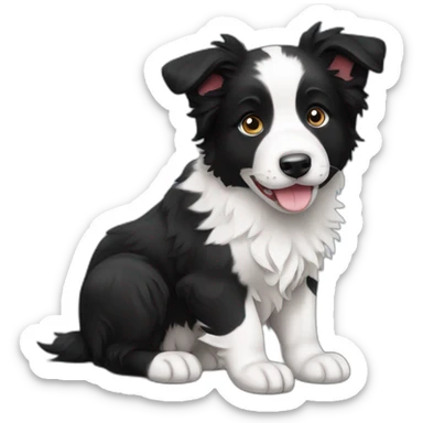 border collie puppy sticker
