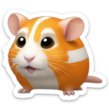 Orange with white stripe Hamster like creature in the Star Wars universes sticker