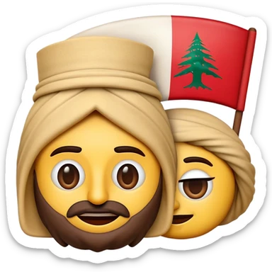 Cinematic Realistic Lebanese Cinema Pop Culture Emoji, showcasing an artistic representation of Lebanon's film heritage rendered with rich textures and dramatic, cinematic lighting. sticker