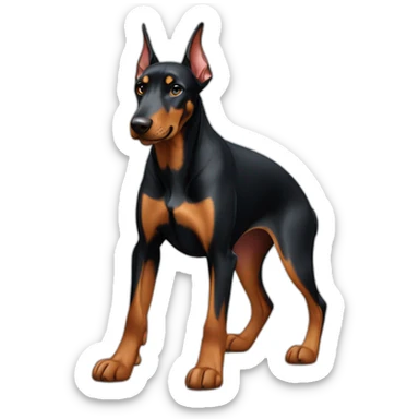 doberman joyeux sticker