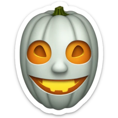 jason orange mask combined with a smiling pumpkin sticker