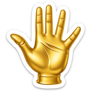 Eine goldene Hand, die den Daumen nach oben streckt sticker