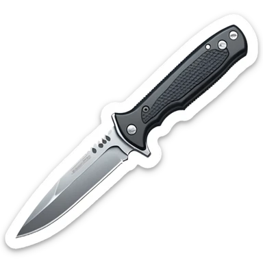 tactical knife with serrated edge sticker