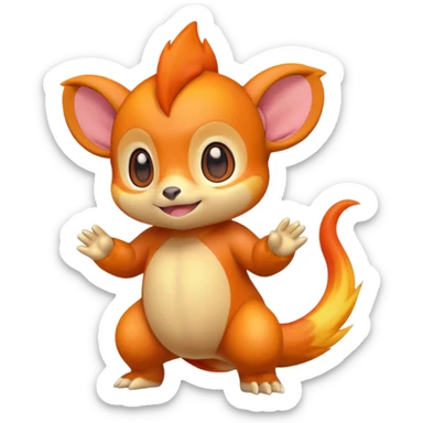 Chimchar full body sticker