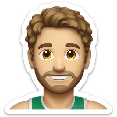 Young guy with brown hair playing pickleball sticker