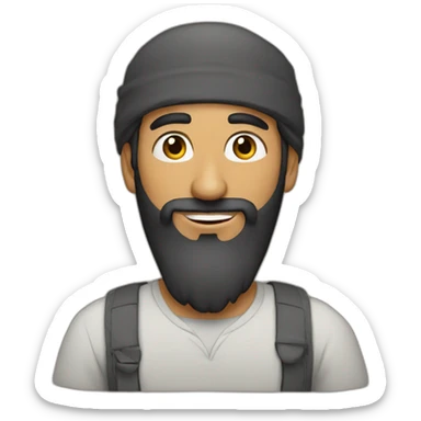 middle eastern man with beard sticker