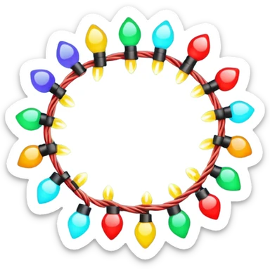 guirlande led de noel sticker