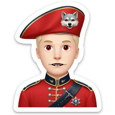 Loyalist Patrick Ferguson at the Revolutionary war Battle of Kings Mountain, with Wolves around him. sticker