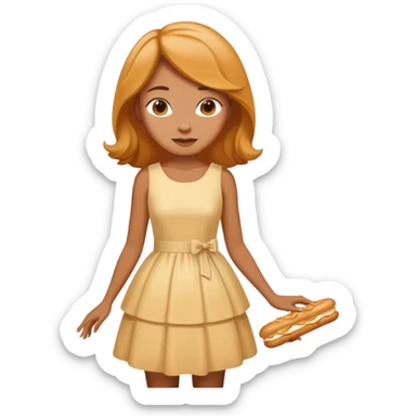 Create a Fusion of Butterscotch éclair are female  sticker