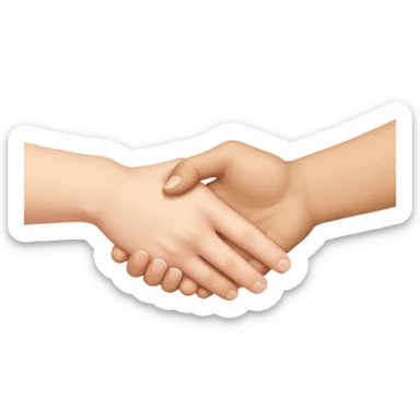 Handshake only hands sticker