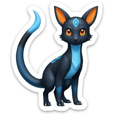 Umbreon-Amaura-Salandit-Fakémon-fusion (full body) sticker