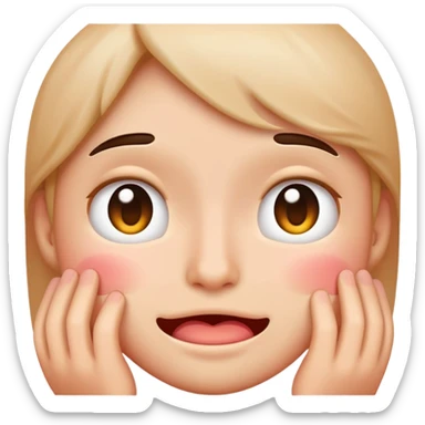 Emoji that looks embarrassed  sticker