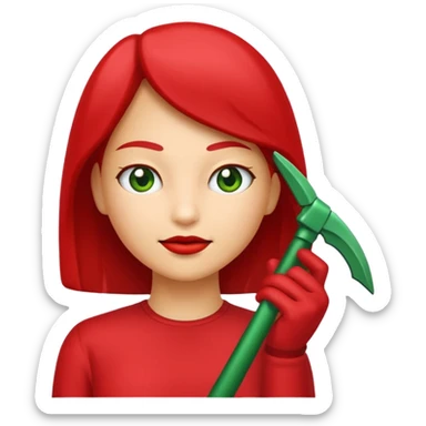 Tag vermelha com uma flecha pra cima verde do lado sticker