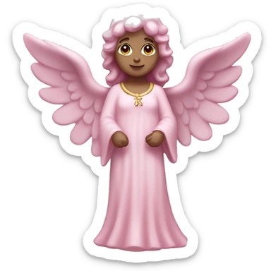 pastel pink angel statue sticker