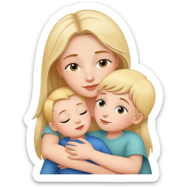 Žena co objima dite sticker