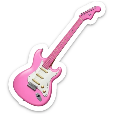 Pink electric Guitar sticker