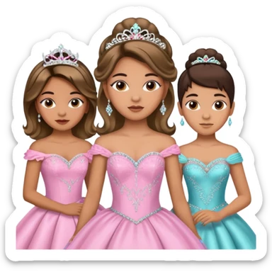 Quinceañera makeover of the boy to girl and before after picture about the boy getting a new look for his Quinceañera makeover  sticker