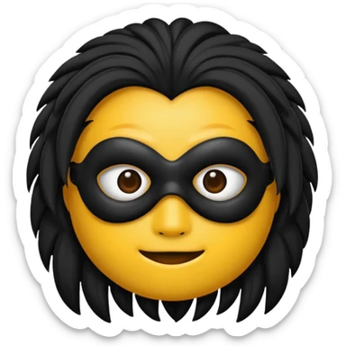 Um emoji gotico com a máscara de espinhos d sticker