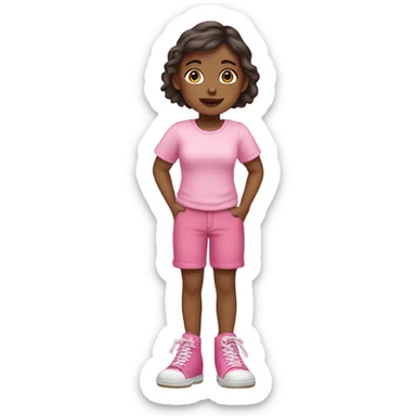 girl with pink shoes sticker