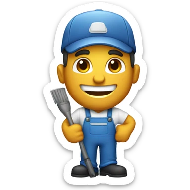 happy janitor sticker