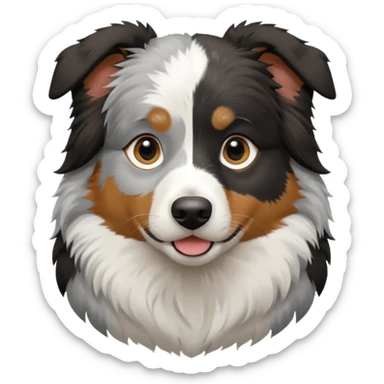 Australian Shepherd black and white sticker